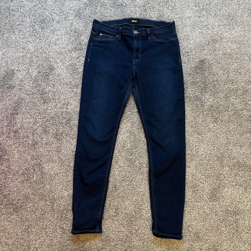 Hudson Jeans Nico Midrise Dark Blue Women's Super Skinny Jeans